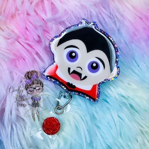 Cute Vampire Boy Badge Reel- Halloween Badge Reel- Vampire Badge Reels- Dracula Badge Reels