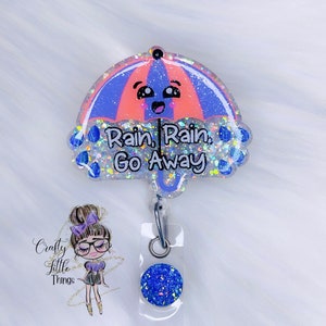Rain Umbrella Badge Reel - Frühlings Abzeichen Reels - Regenschirm Badge Reels - Rain Abzeichen Reels