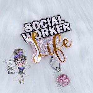Maatschappelijk werker Life Badge Reel-Maatschappelijk werker Badge Reels-Maatschappelijk werker Badgehouders
