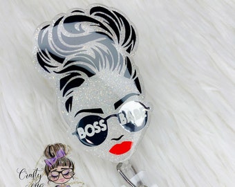 Boss Babe Badge Reel- Empowered Women Badge Reels- Girl Boss Badge Reels