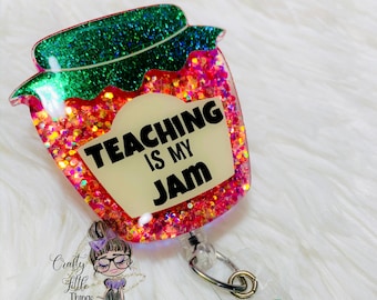 Teaching is my Jam Badge Reel- Teacher Badge Reels- Educator Badge Reels