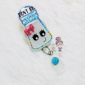 Don't be Salty Shaker ID Badge Reel - Niedliche Acryl Abzeichen Reels-Lehrer Badge Reels-Krankenschwester Badge Reels