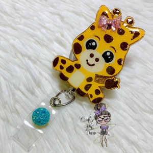Baby Giraffe Badge Reel- Cute Animal Badge Reels