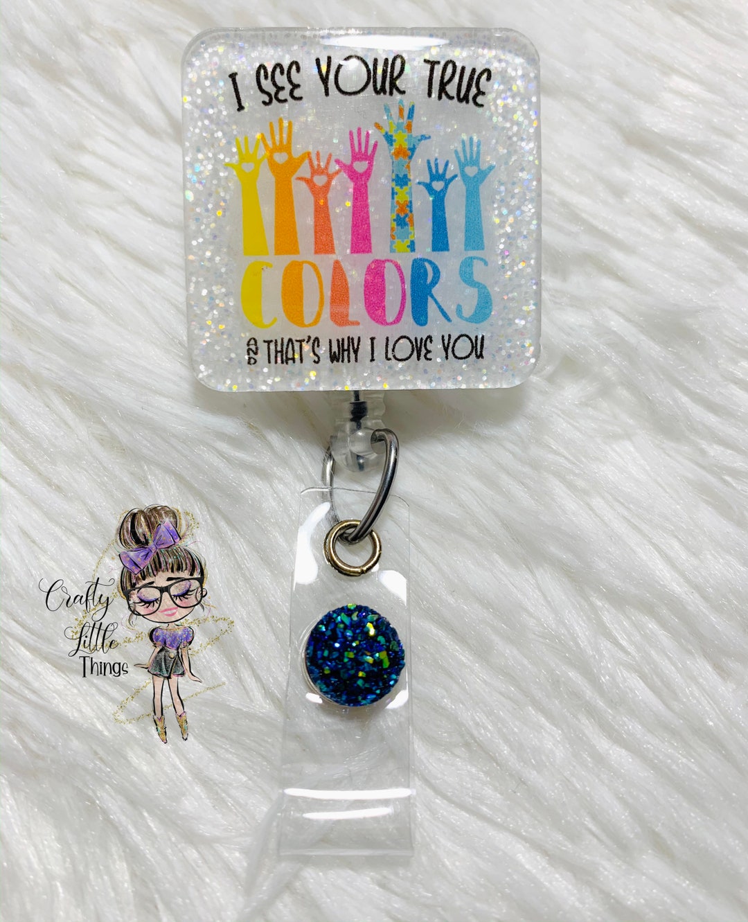 True Color Badges I See Your True Colors Badge Reel- Autism Awareness Badge Reels - Etsy