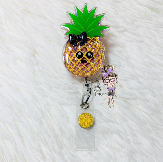 Buy Rose Gold Pineapple Badge Reel Cute Badge Reels Fruit Badge Reels  Online in India 