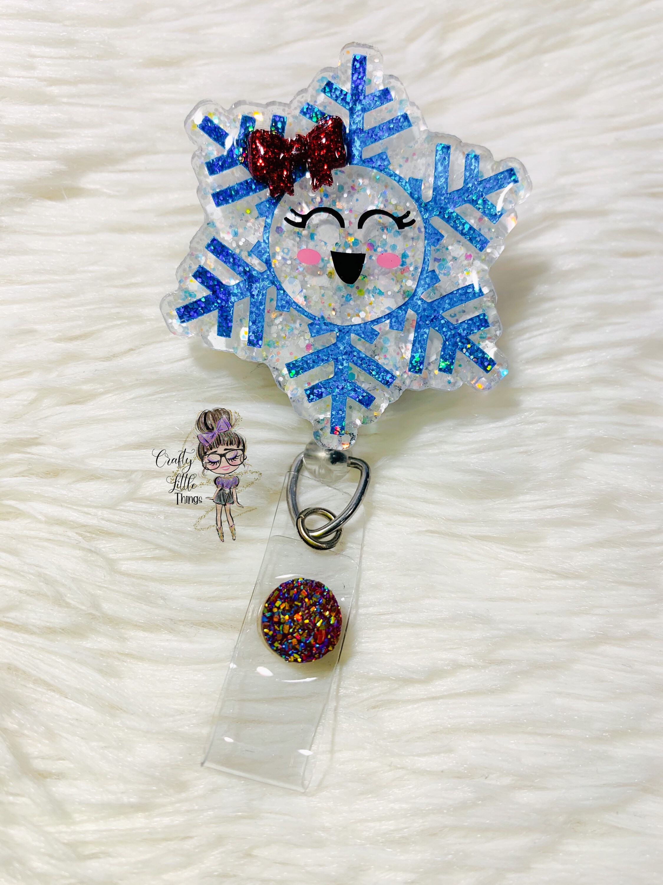 new design snowflake badge reel retractor