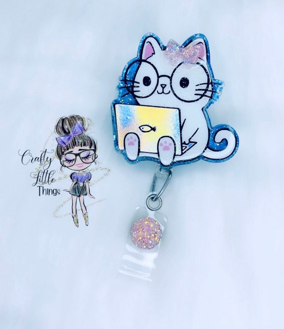 Smart Cat Badge Reel Cat Nerd Badge Reel Cat Badge Reels Funny Badge Reels  Kitty Badge Reels -  Canada