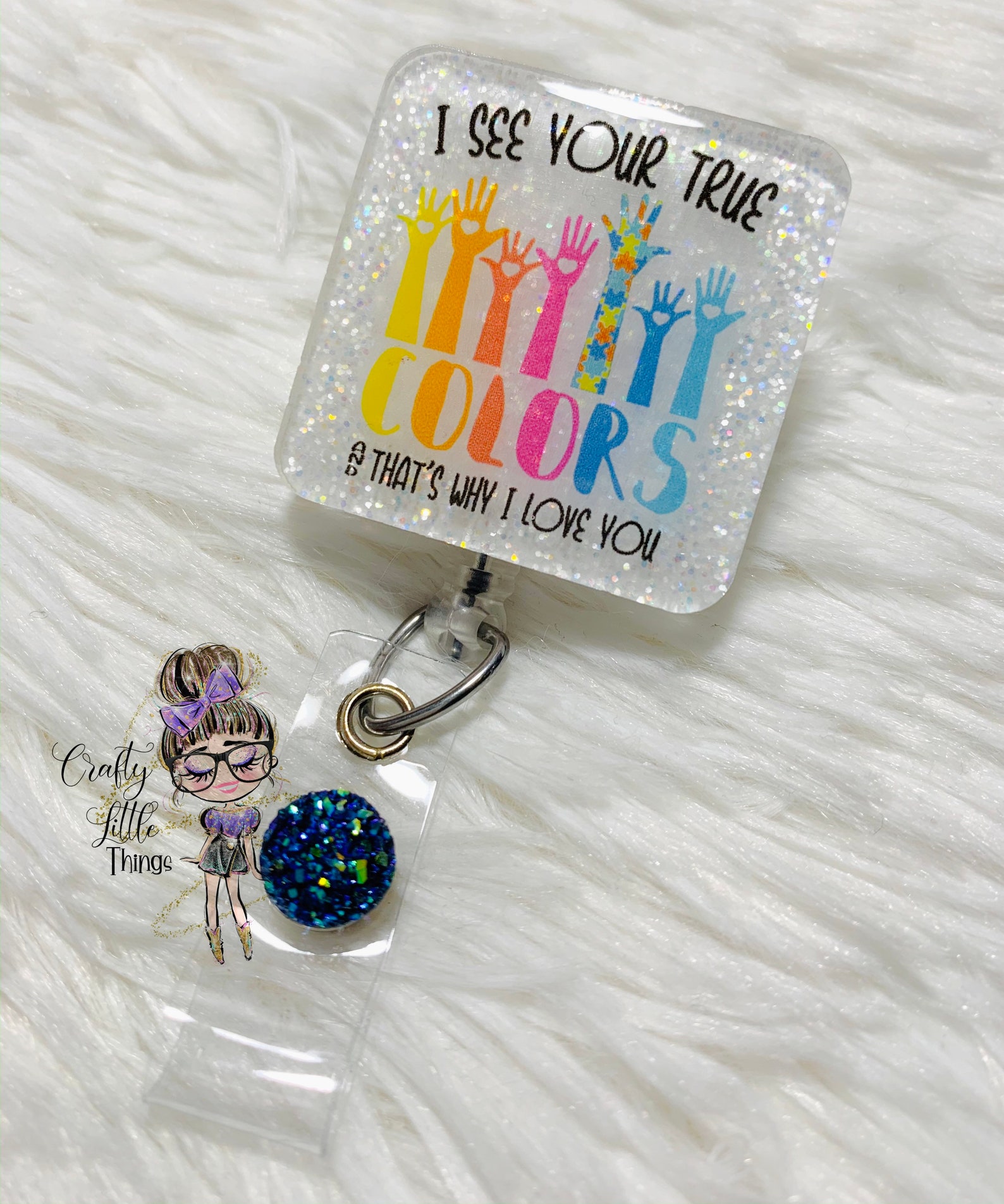 True Color Badges I See Your True Colors Badge Reel- Autism Awareness Badge Reels - Etsy