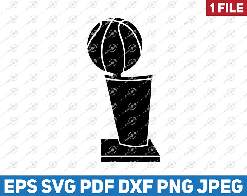 Larry O'Brien Trophy Cup 2021 Outline Clipart Svg Etsy