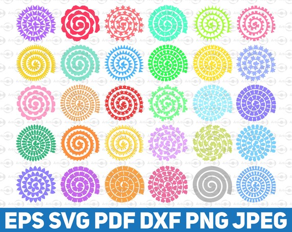 Download Rolled Flowers 30 files Bundle Rolled Paper Flower 3d ...