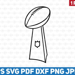 Super Bowl 2021 Contour Clipart Svg Vince Lombardi Trophy | Etsy