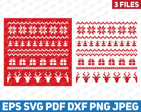Download Christmas Sweater Pattern Svg Christmas Seamless Pattern Etsy