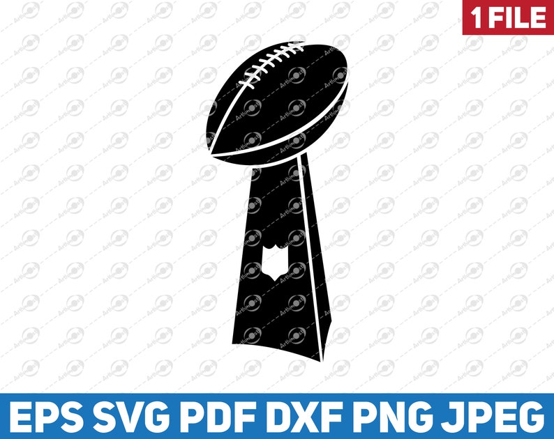 Super Bowl 2021 Clipart Svg Vince Lombardi Trophy Vector | Etsy