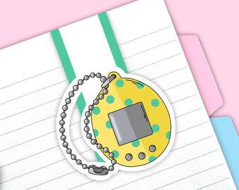 90's Toy Tamagotchi Magnetic Bookmark | Nineties Childhood Nostalgic Gift | Book Lover Reading Present | 90S