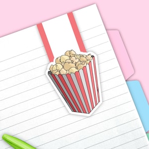 Popcorn Magnetic Bookmark: Fun Gift for Book Lovers