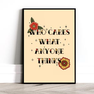 Tattoo Style Art Print: Grunge Goth Home Decor