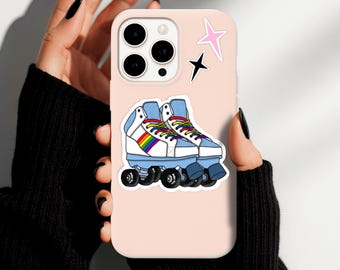 90's Roller Skate Vinyl Sticker: Retro Journal or Laptop Decal
