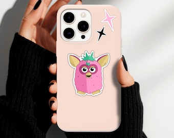 Pink Furby Sticker: 90s Retro Toy