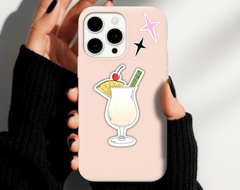 Pegatina de Piña Colada / Vinilo decorativo para vacaciones de verano