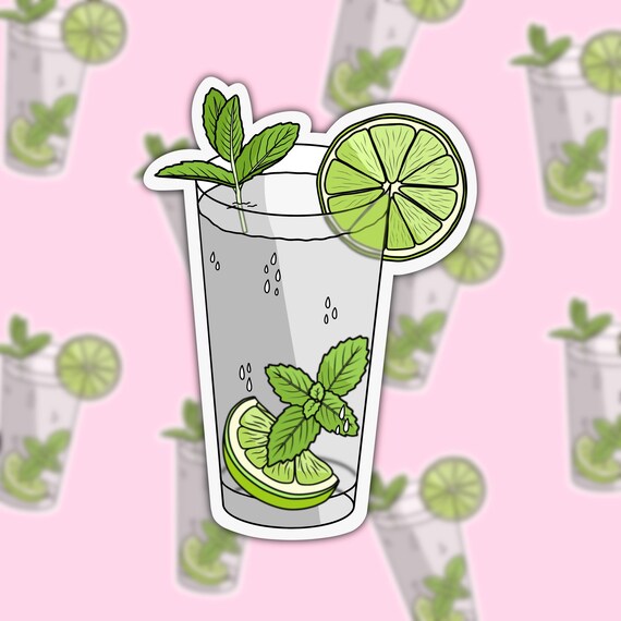 Mojito Cocktail Sticker: Alcohol Lover Gift, Laptop Decal