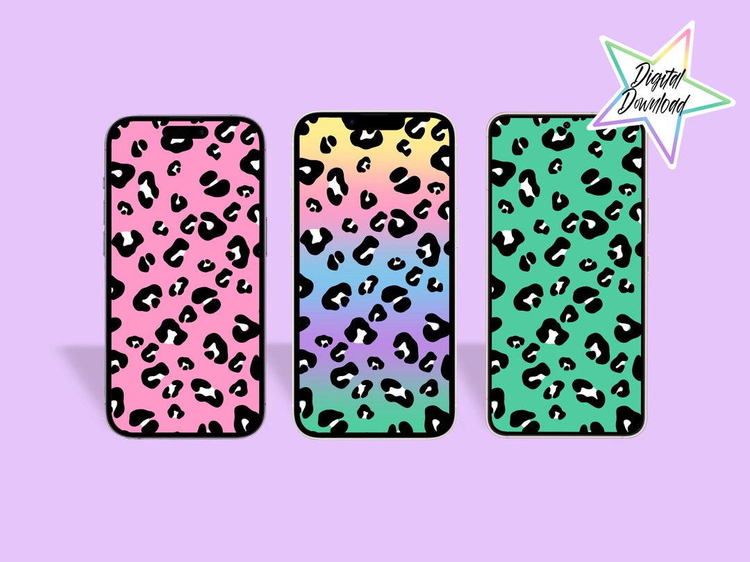 Colourful Animal Print Phone Wallpaper Customize Your Phone Neon Animal