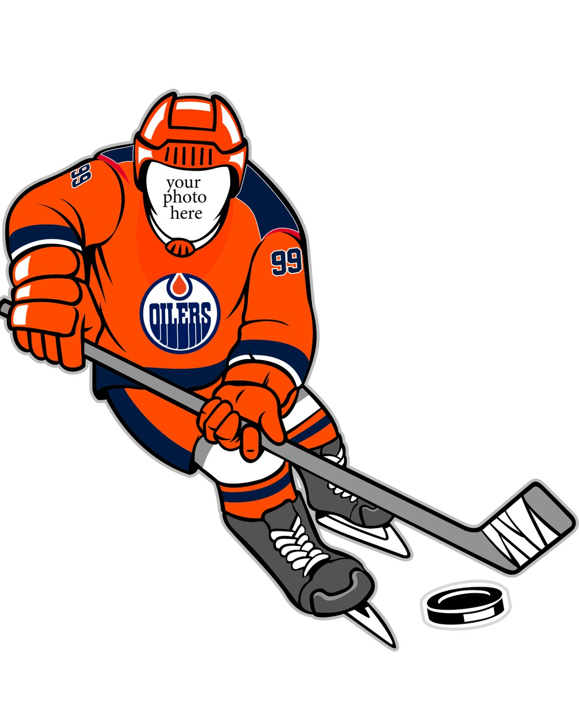 Edmonton Oilers Digital Vector Template Of The Form Of Your Etsy