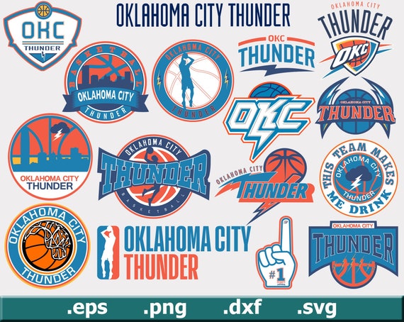 Oklahoma City Thunder Clip Art Digital Files Vector | Etsy