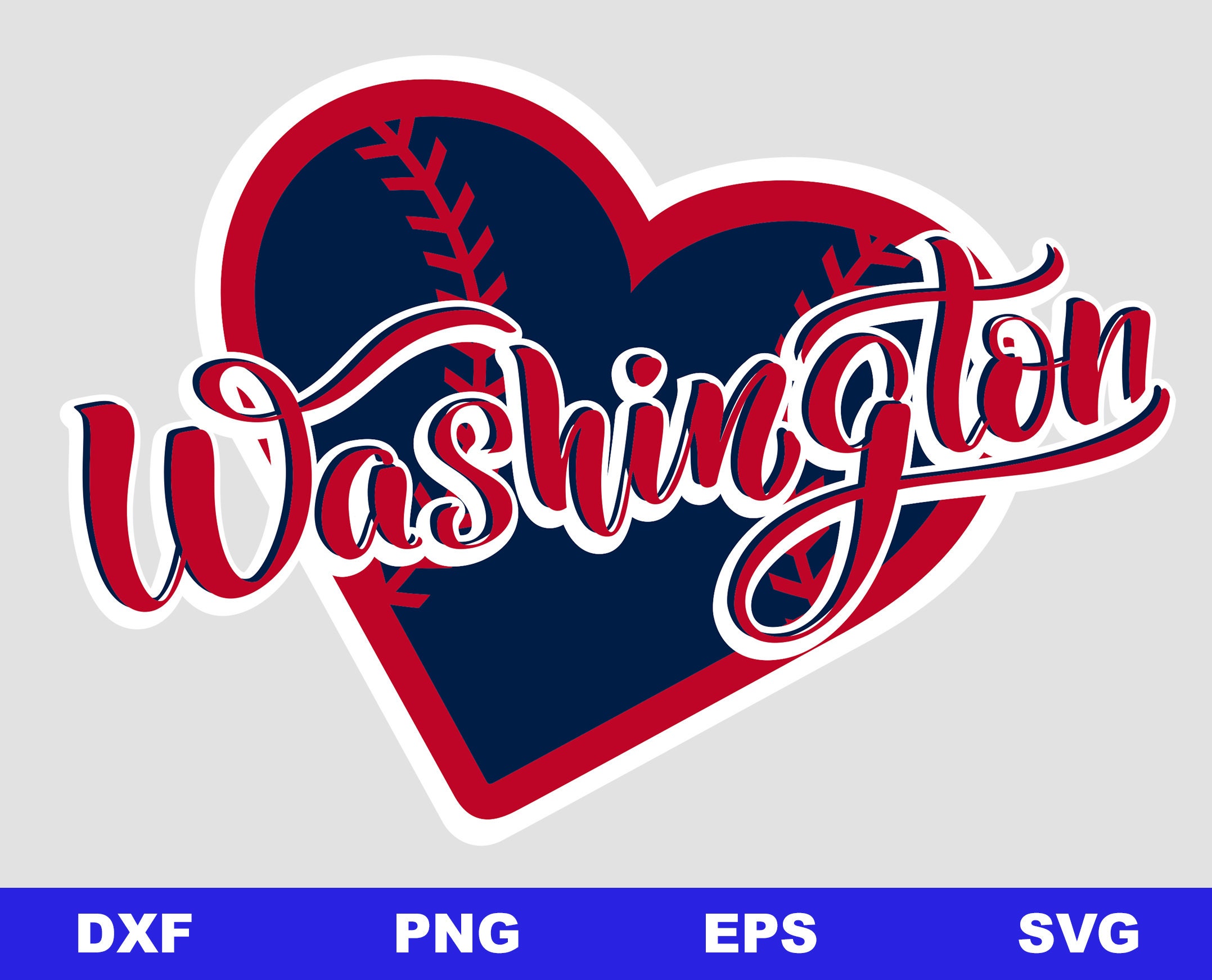 WASHINGTON Baseball SVG Etsy