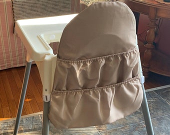 Almost Perfect Sale / Wipeable 3-Pocket Organizer Pouch for IKEA High Chair, Antilop Highchair Storage Pocket, Weaning