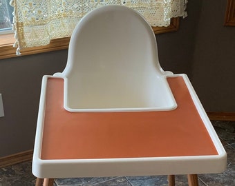 Burnt Orange Placemat for IKEA High Chair, Antilop Highchair Silicone Placemat, Tray Cover