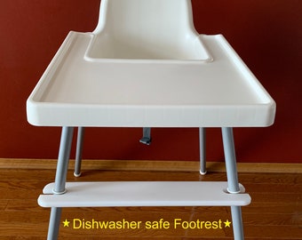 Footrest for the IKEA High Chair, Dishwasher Safe Footrest, Adjustable Foot Rest for Antilop Highchair, Support Clamps Included