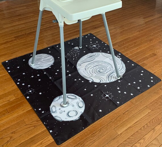 Mat for under outlet high chair