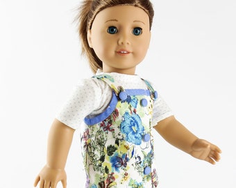 18 Inch Doll Clothes - Denim Sundress T-shirt For American Girl Doll Summer Clothes Jeans Clothes