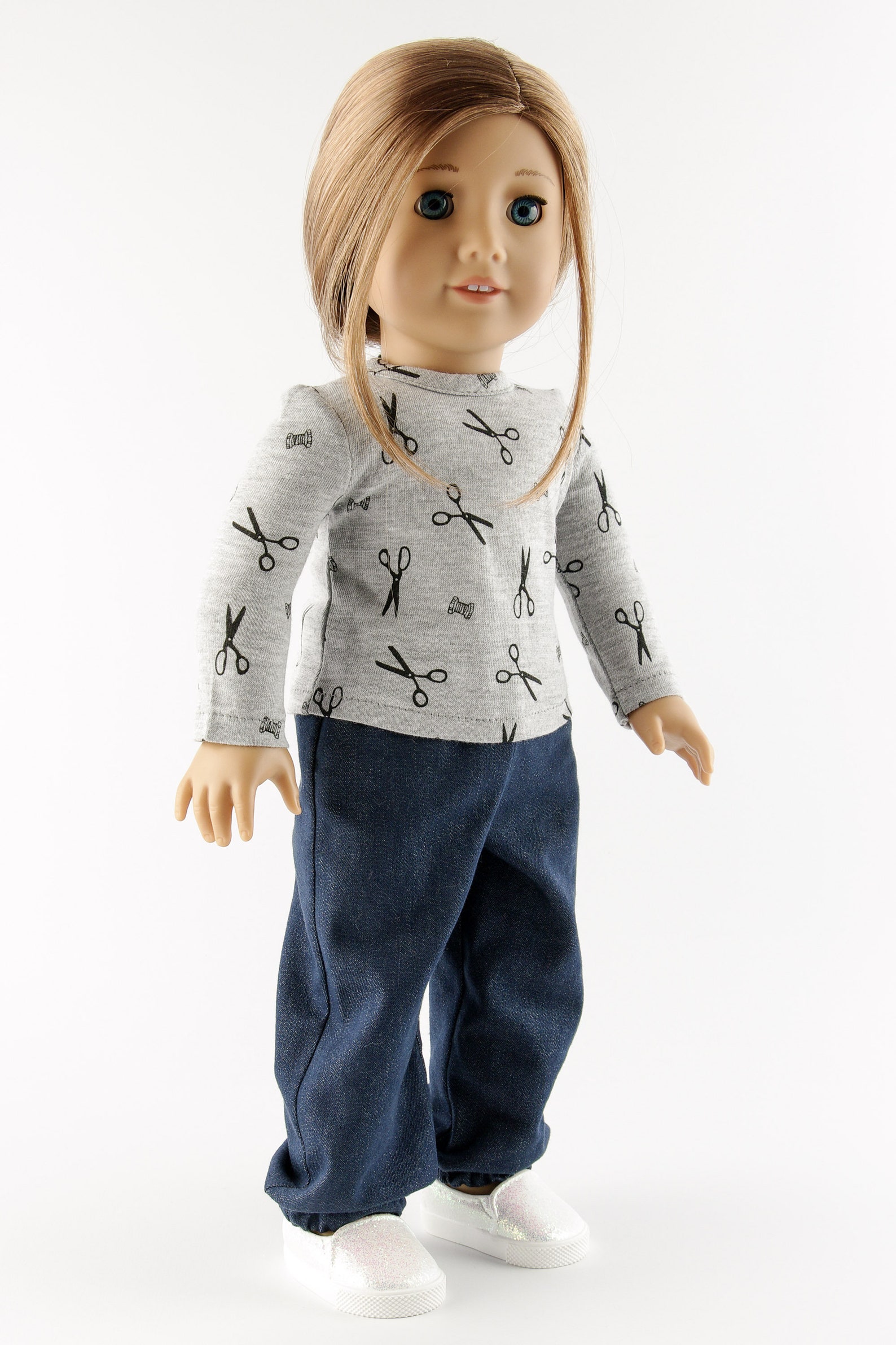 American Girl Doll Clothes Set Sweatshirt For Doll Baggy Denim Etsy