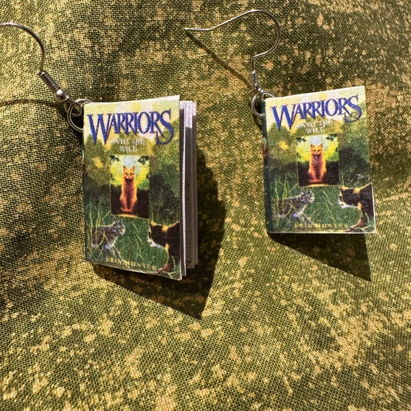 Book Earrings :Warrior cats