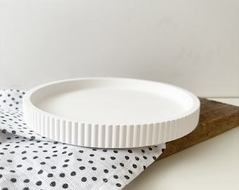 Decorative plate with grooves | Scandi | Decorative tray | Raysin