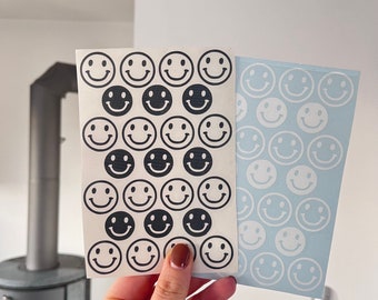 Sticker A6 Smiley Mix | laugh | Stickers | Vinyl | Decoration | DIY smile