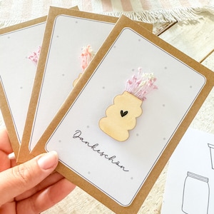 Druckvorlage Blümchen PDF Karten basteln mit Blumen