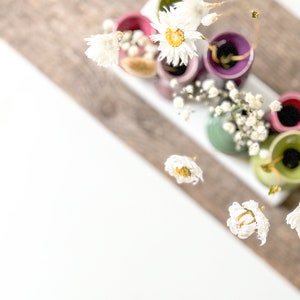 Mini Vasen Blumen Keramik gedeckter Tisch bunt Geschenk Blumenstrauß Bild 8
