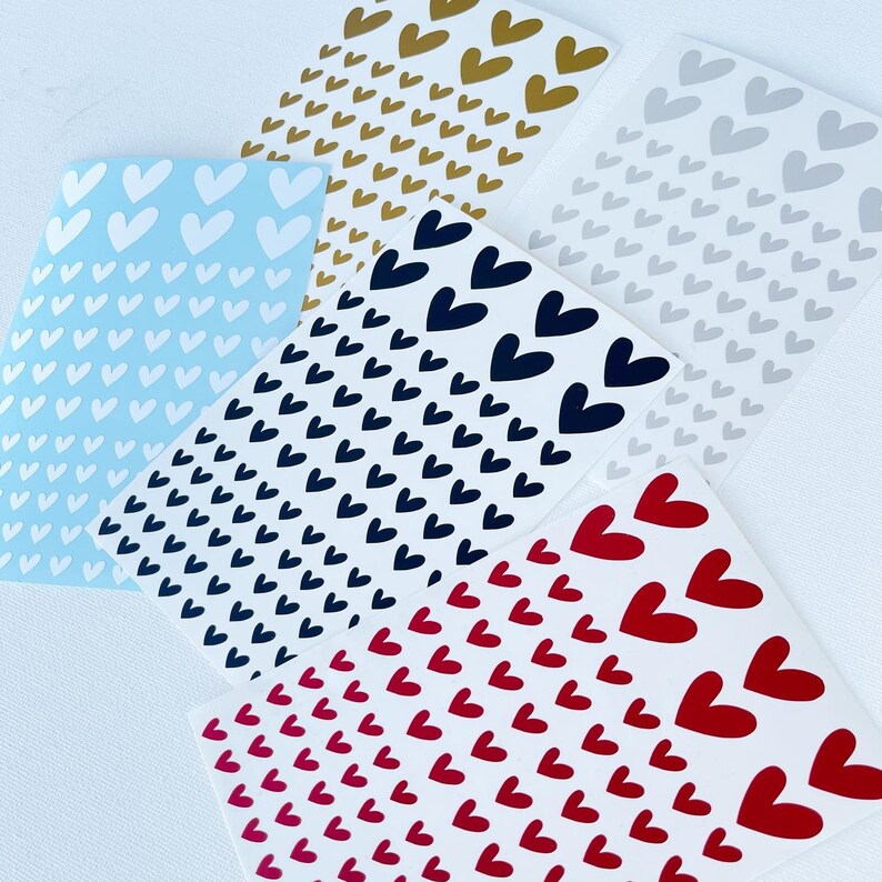 Sticker heart Hearts Stickers Vinyl Decoration DIY image 2