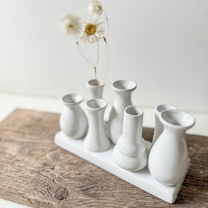 Mini Vasen Blumen Keramik gedeckter Tisch bunt Geschenk Blumenstrauß Bild 6