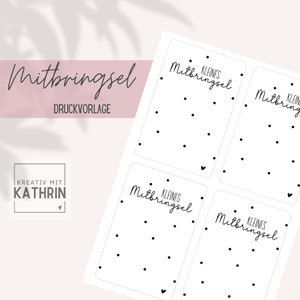 Kleines Mitbringsel Karte zum Ausdrucken | Druckvorlage |