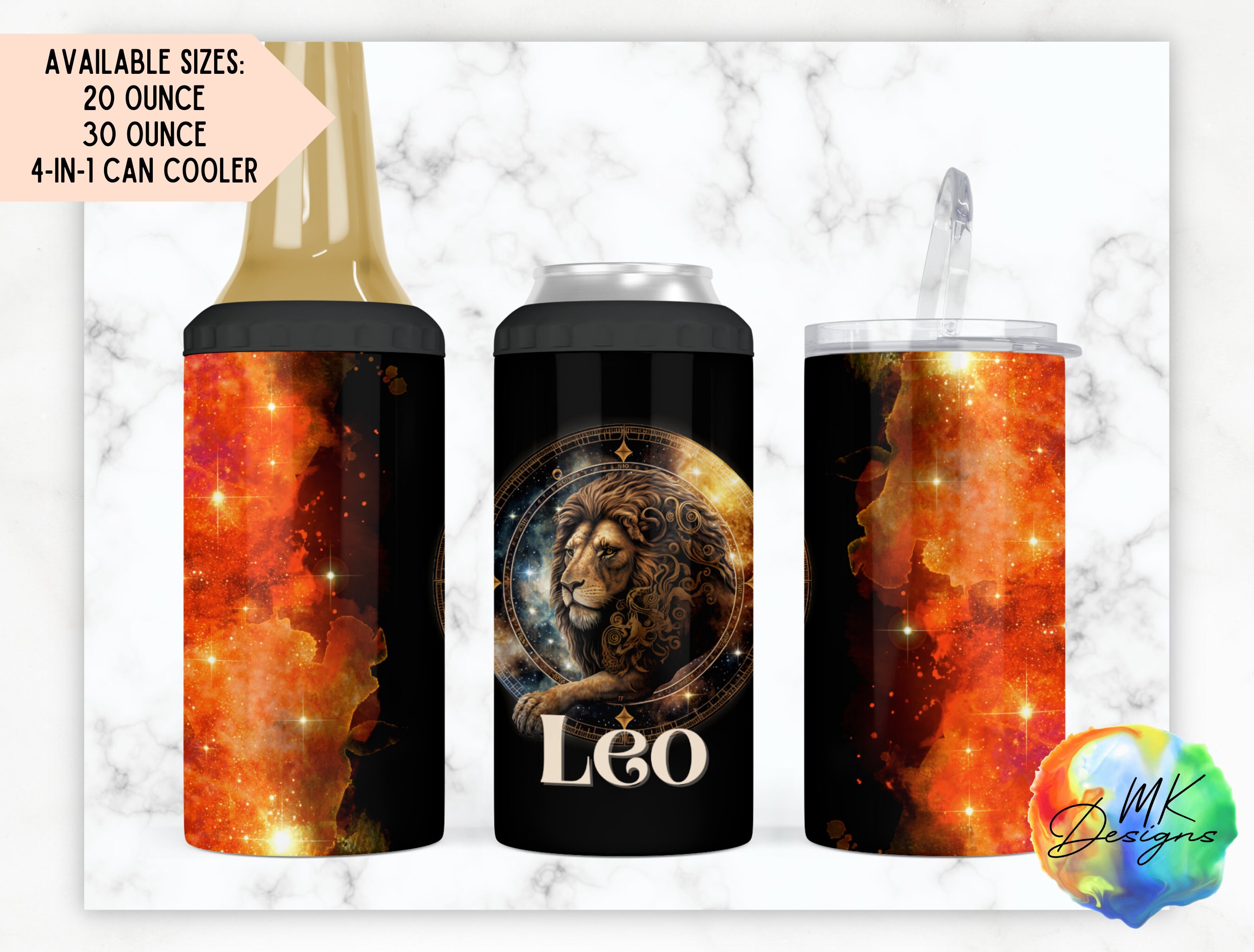 Zodiac Sign with Name Engraved Personalized Tumbler