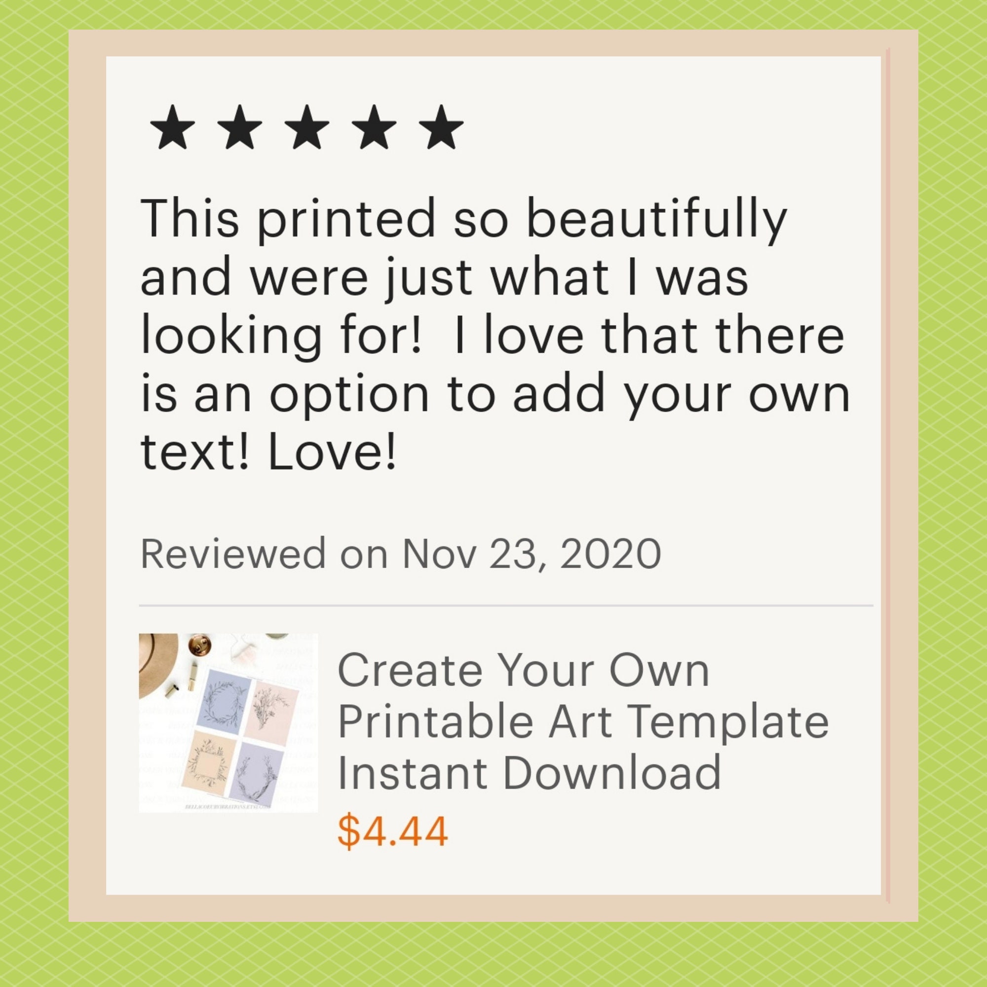 Create Your Own Printable Art Template Instant Download - Etsy