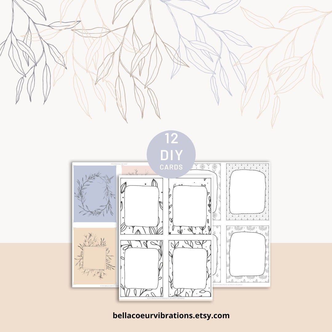 DIY Printable Template Affirmation Cards Instant Download Etsy DIY Printable Template Affirmation Cards Instant Download Etsy