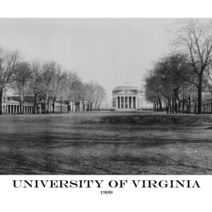 UVA (University of Virginia) 1909 druckbare Wand Kunst schwarz und weiß 38 "x 10" Antikes Foto