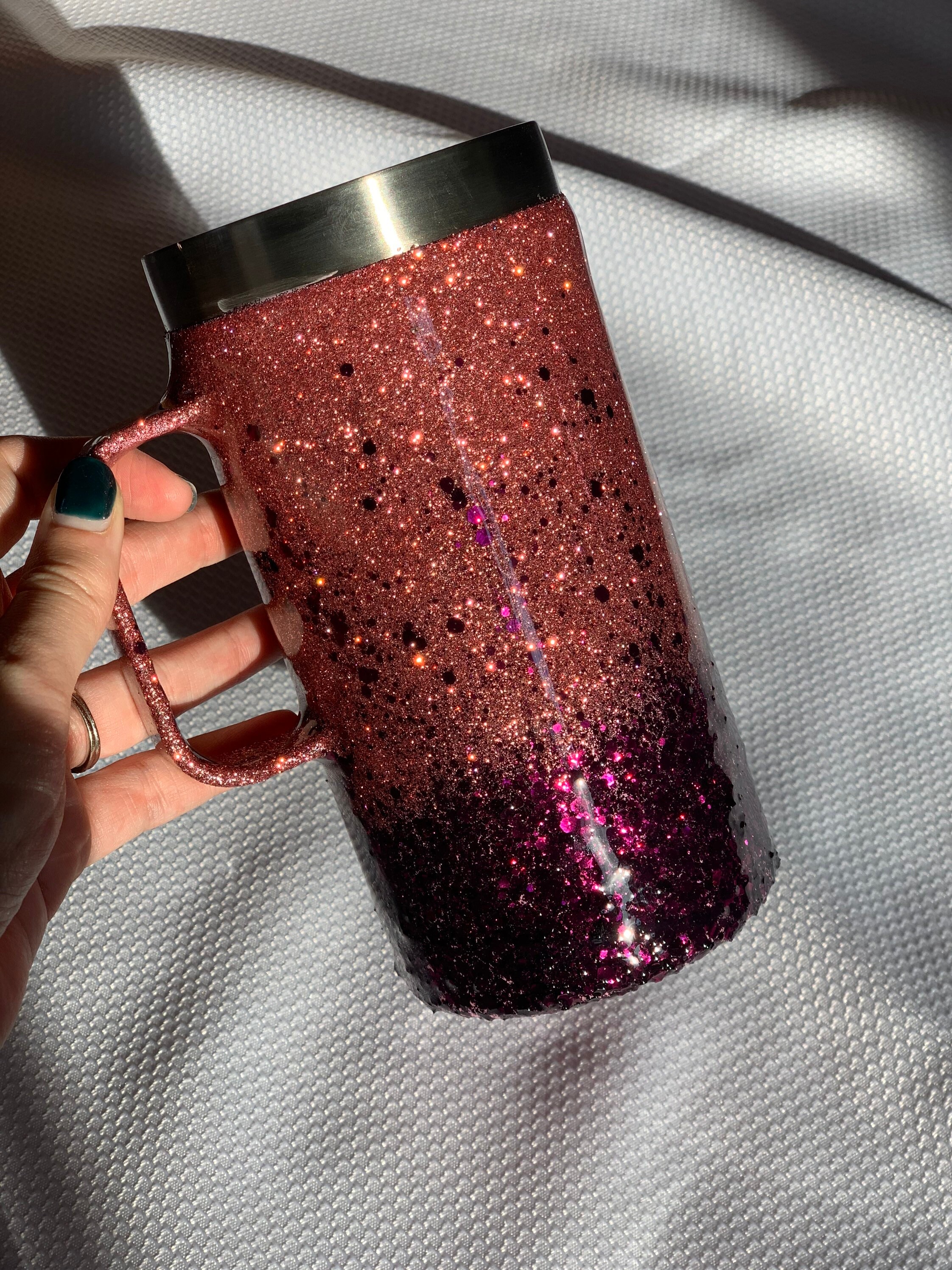 Glitter Tumbler Pink Glitter Tumbler Custom Tumbler Gift Etsy