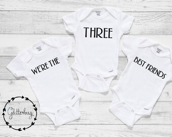 matching best friend onesies baby