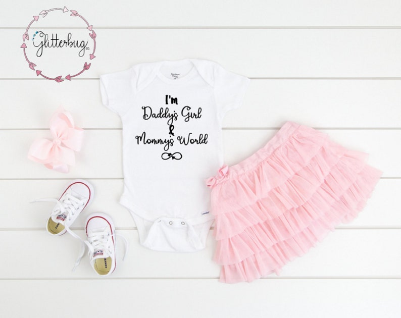 daddys girl mommys world onesie
