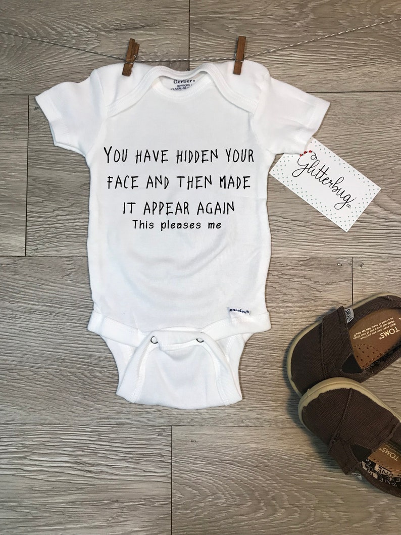 Baby clothes Hide and Seek Onesie\u00ae Funny Onesie\u00ae Baby Onesie\u00ae Baby Shower Gift You have hidden your face Onesie\u00ae